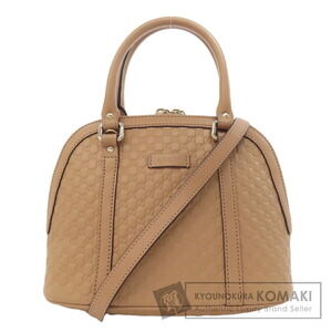 Gucci GG Signature Microsima Handbag Calfskin Leather